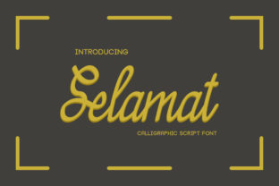 Discover the Beauty of Selamat: A Script Font for Crafters and Designers