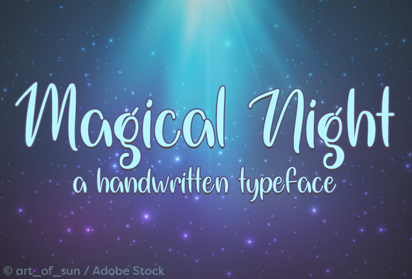 Magical Night: A Handlettered Typeface for Whimsical Branding
